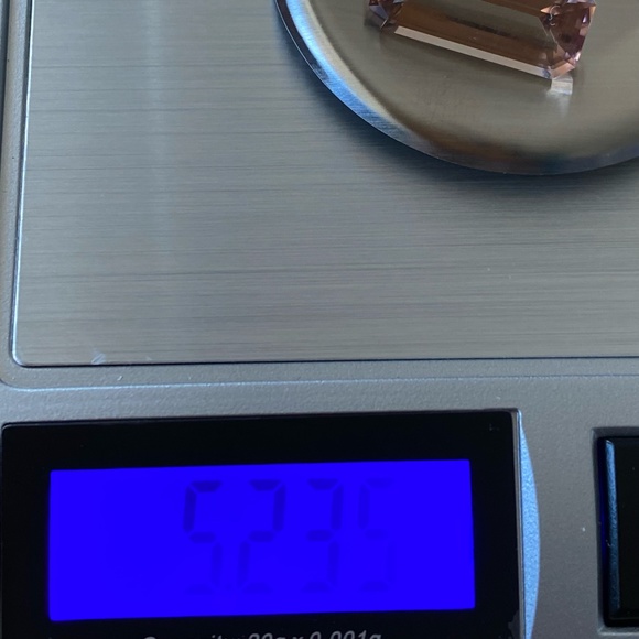 5.23 Carats Peach PRECISION Cut Tourmaline - Step Cut (16mm x 7.6mm) - Picture 5 of 5